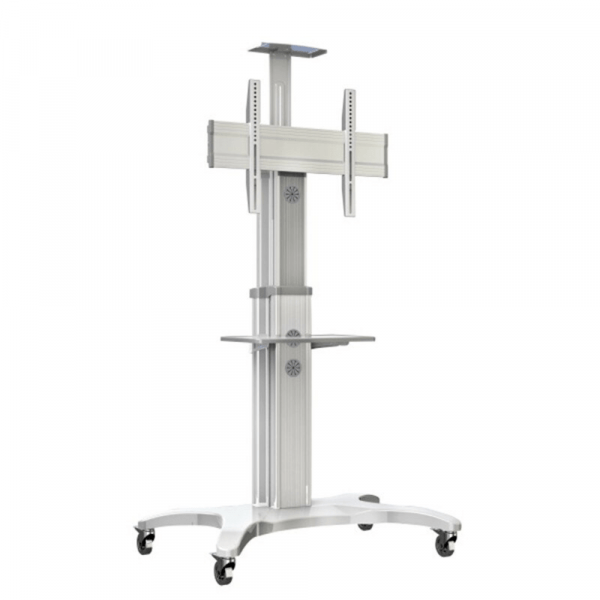 Video Conferencing Equipment Floor Stand for 45″ 70″ Screen With Camera Tray and Codec Shelf