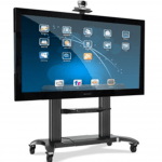 Video Conferencing Equipment Floor Stand for 60″ 100″ Screen With Camera Tray and Codec Shelf 1