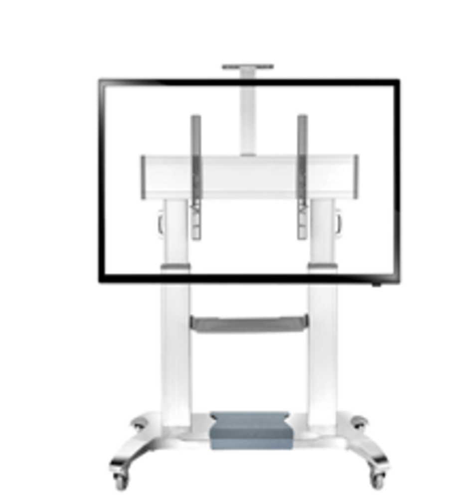 Video Conferencing Equipment Floor Stand for 60″ 100″ Screen With Camera Tray and Codec Shelf 2