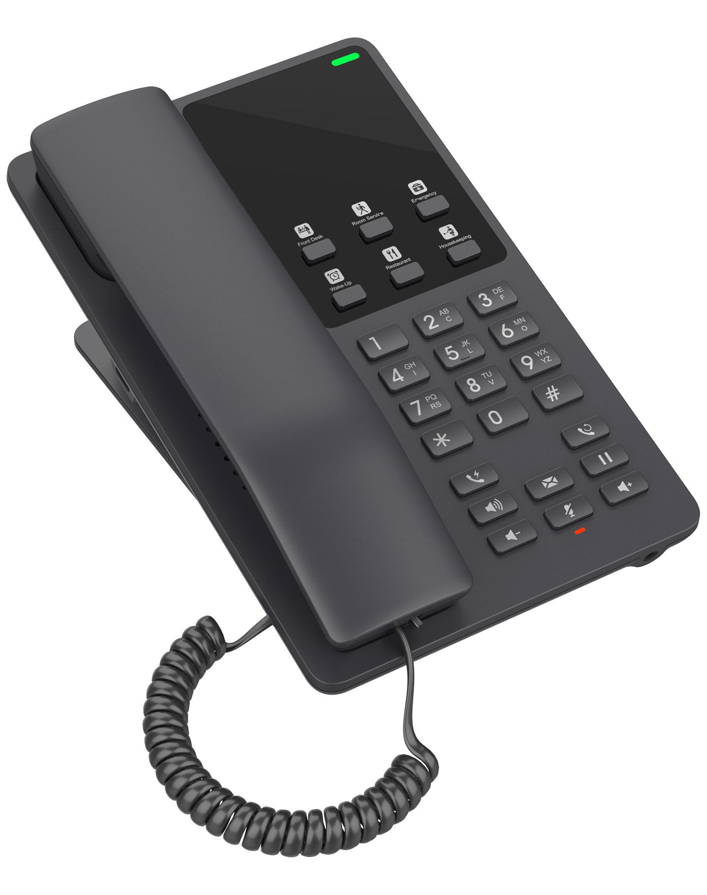 Grandstream GHP621 Compact Hotel Phone left